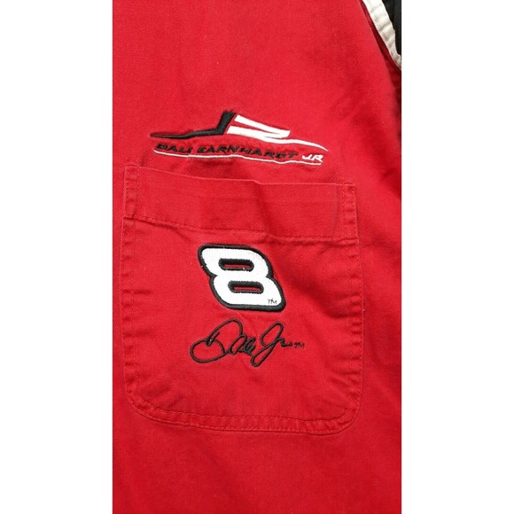 Dale Jr Winners Circle Bud Racing #8 Mens Red Long Sleeve Button Up Size XL - Picture 5 of 6